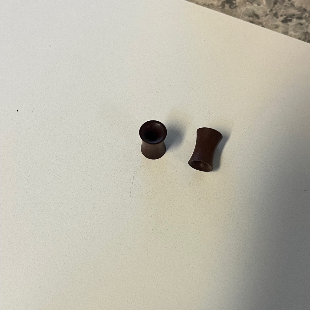 Brown Wooden Ear Plugs 2 Gauge